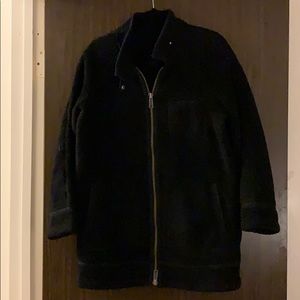 Madewell Black Sherpa Teddy Coat